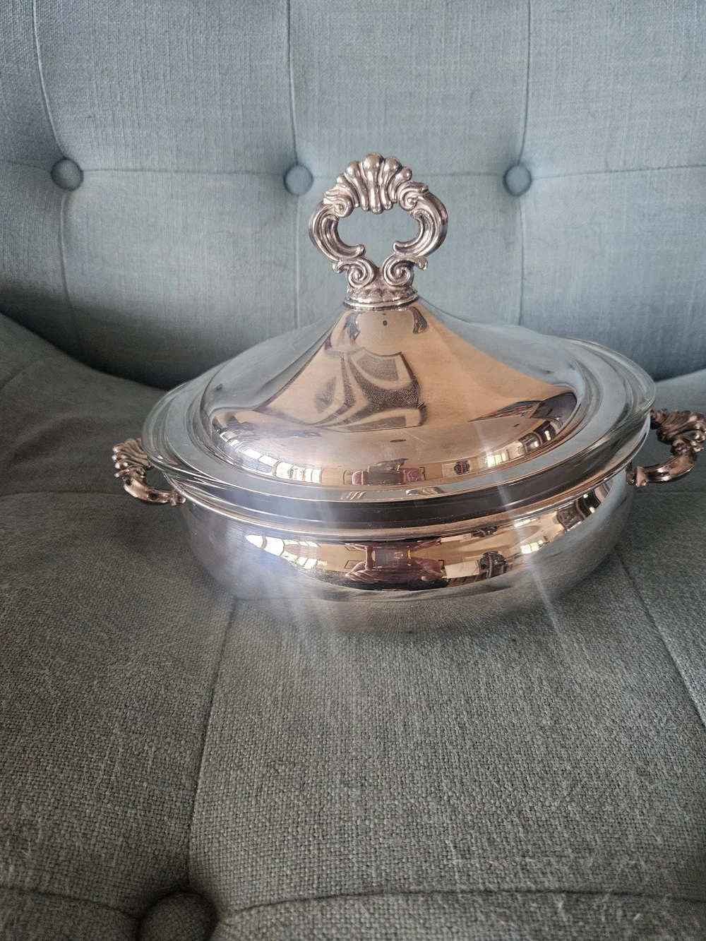 Source Unknown covered serving